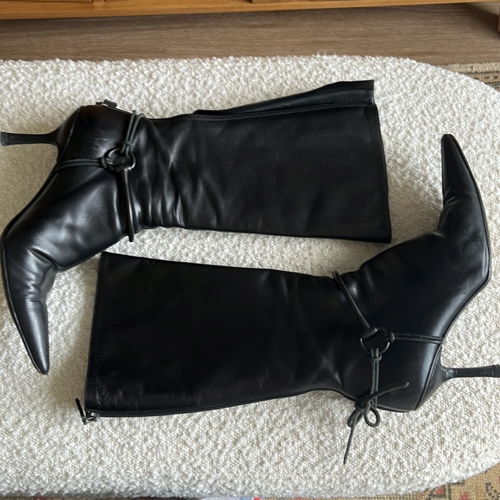 Vintage Gucci Tom Ford Era Horsebit Stiletto Riding Boots-seen on Kendall Jenner